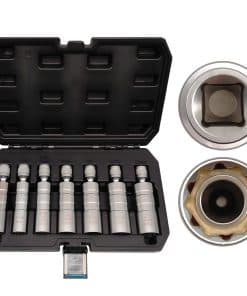 Juego de 7 Llaves de Vaso Giratorias Magnéticas para Bujías