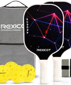 Paletas de Pickleball - Raqueta de Fibra de -Aurora - Brillo