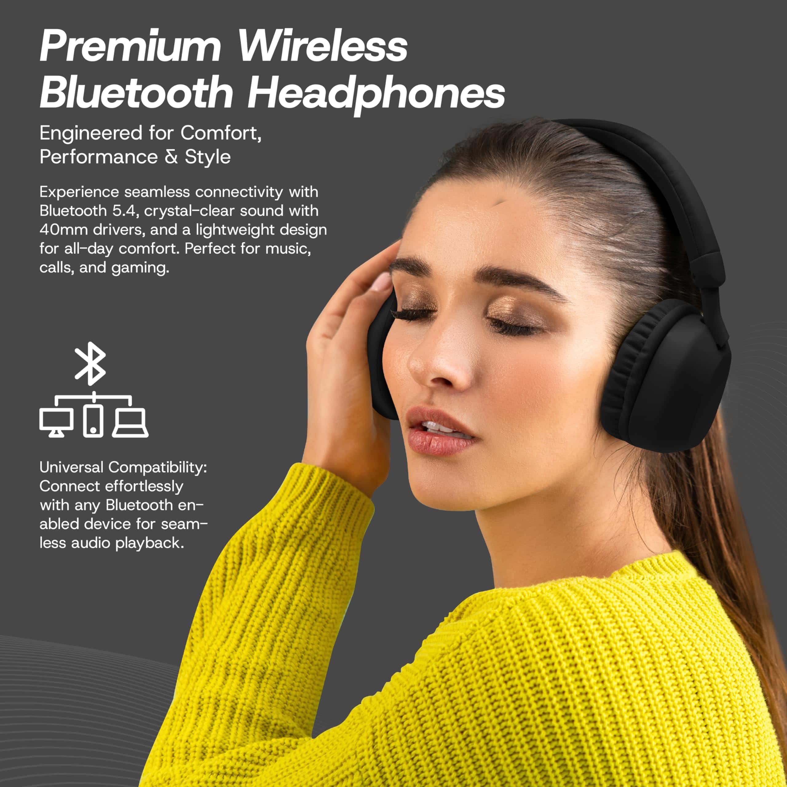 Audífonos Inalámbricos Bluetooth Premium GabbaGoods, - Imagen 3