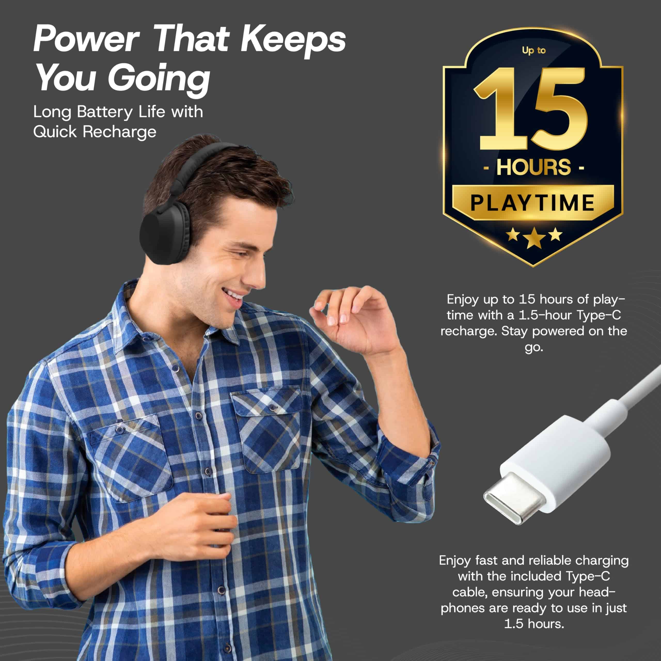 Audífonos Inalámbricos Bluetooth Premium GabbaGoods, - Imagen 6