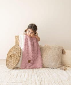 Manta de bebé Cuddle Cookie Zigzag de piel sintética, 27 x