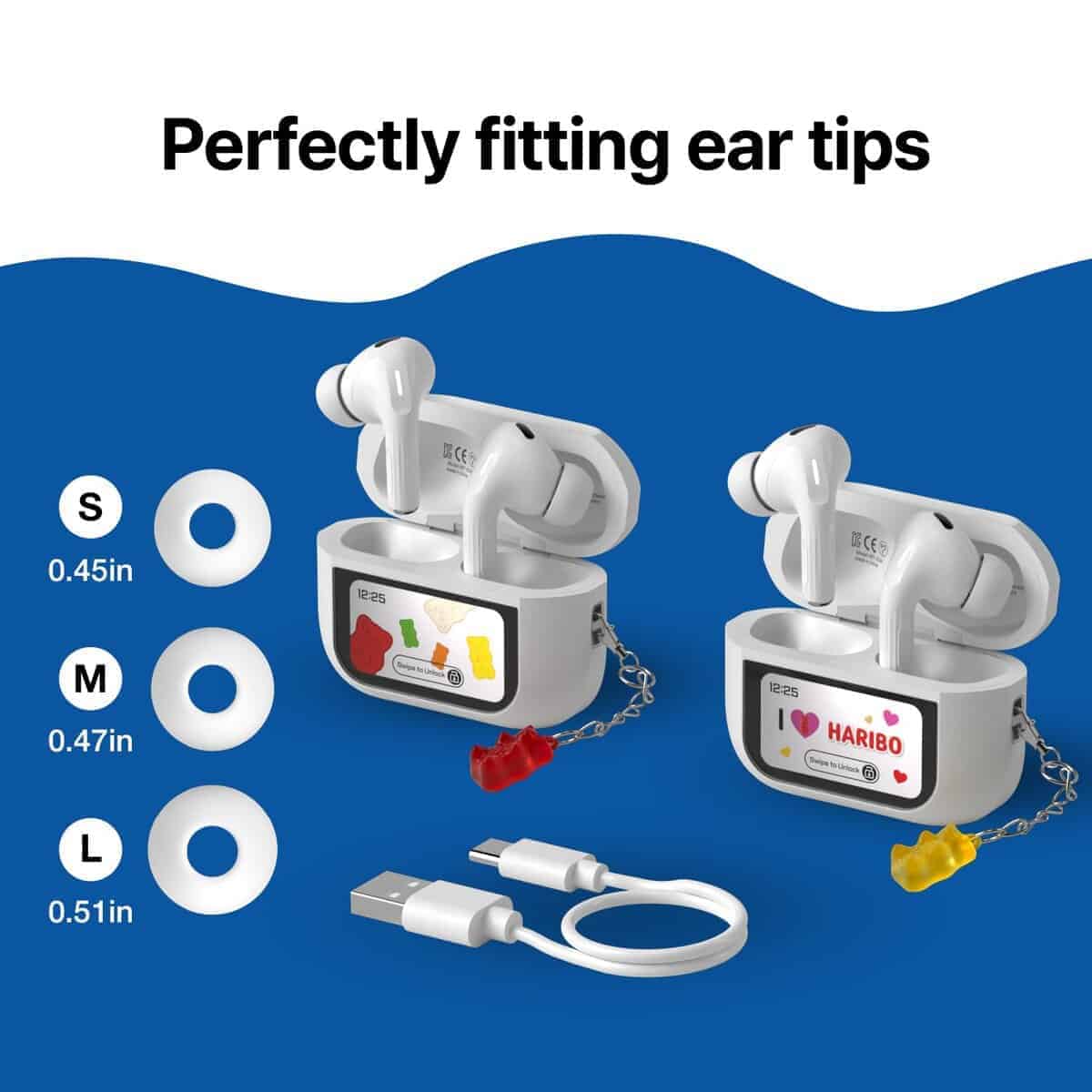 Audífonos inalámbricos con cancelación de -Blanco/Amarillo - Imagen 8