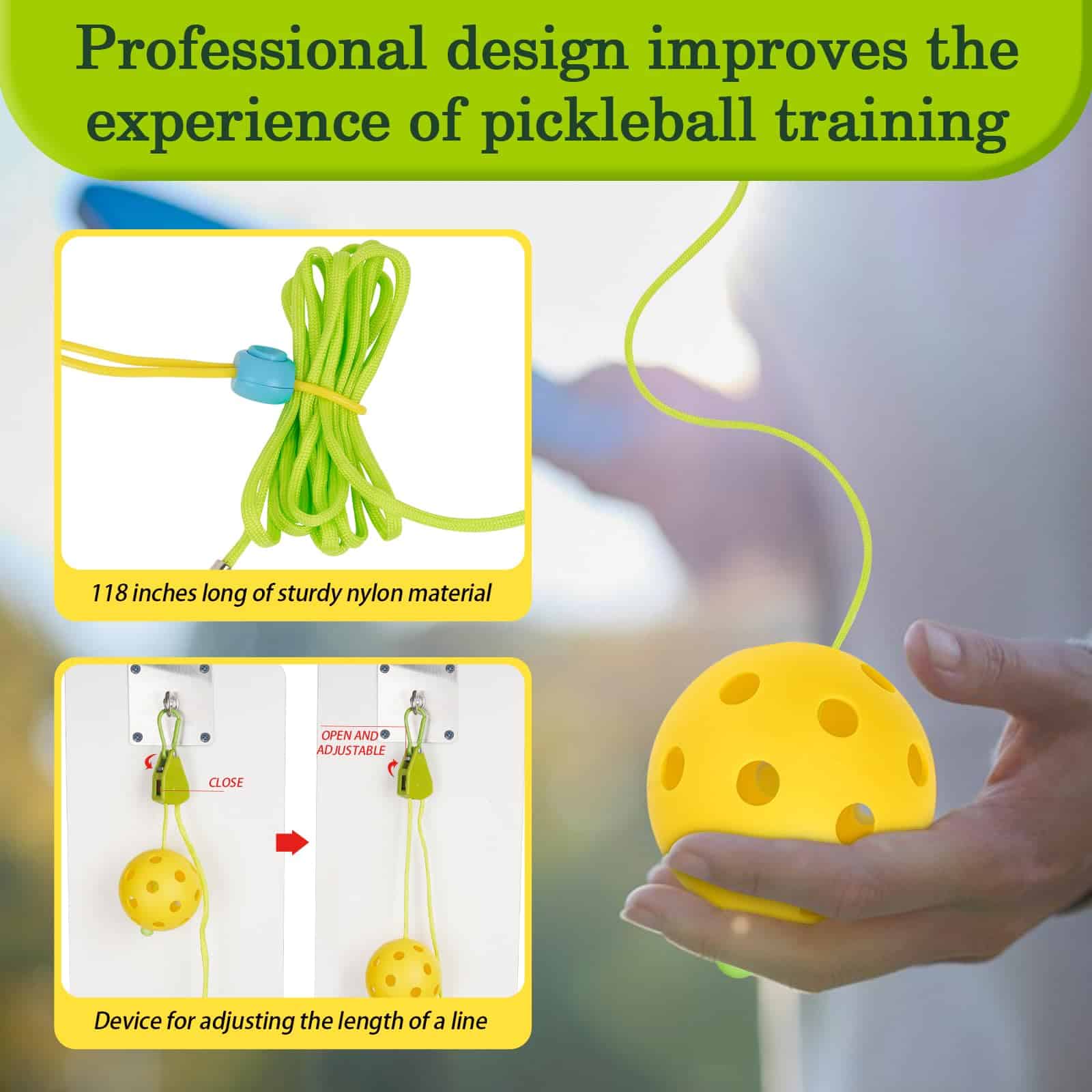 Entrenador de pickleball Whiidoom, Rebotador de pickleball - Imagen 5
