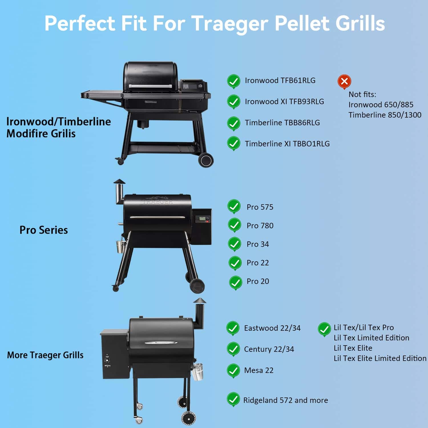 BAC609 Parrilla para Plancha Traeger Pro 575 Ridgeland 572 - Imagen 4