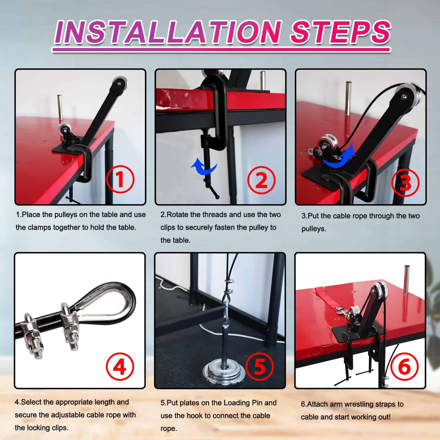 Sistema de polea para entrenamiento de brazo WRIST FIGHT - - Imagen 5