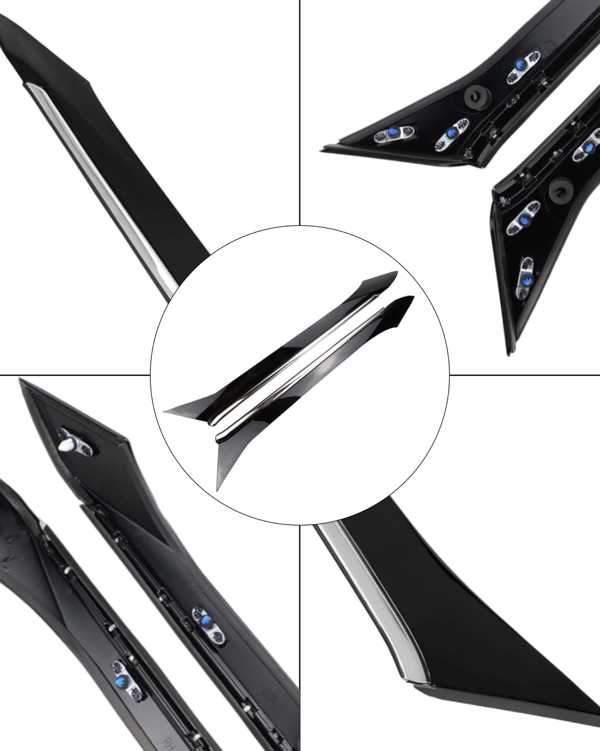 2 PCS Moldura de Moldura C del Parabrisas Ajuste para - Imagen 7