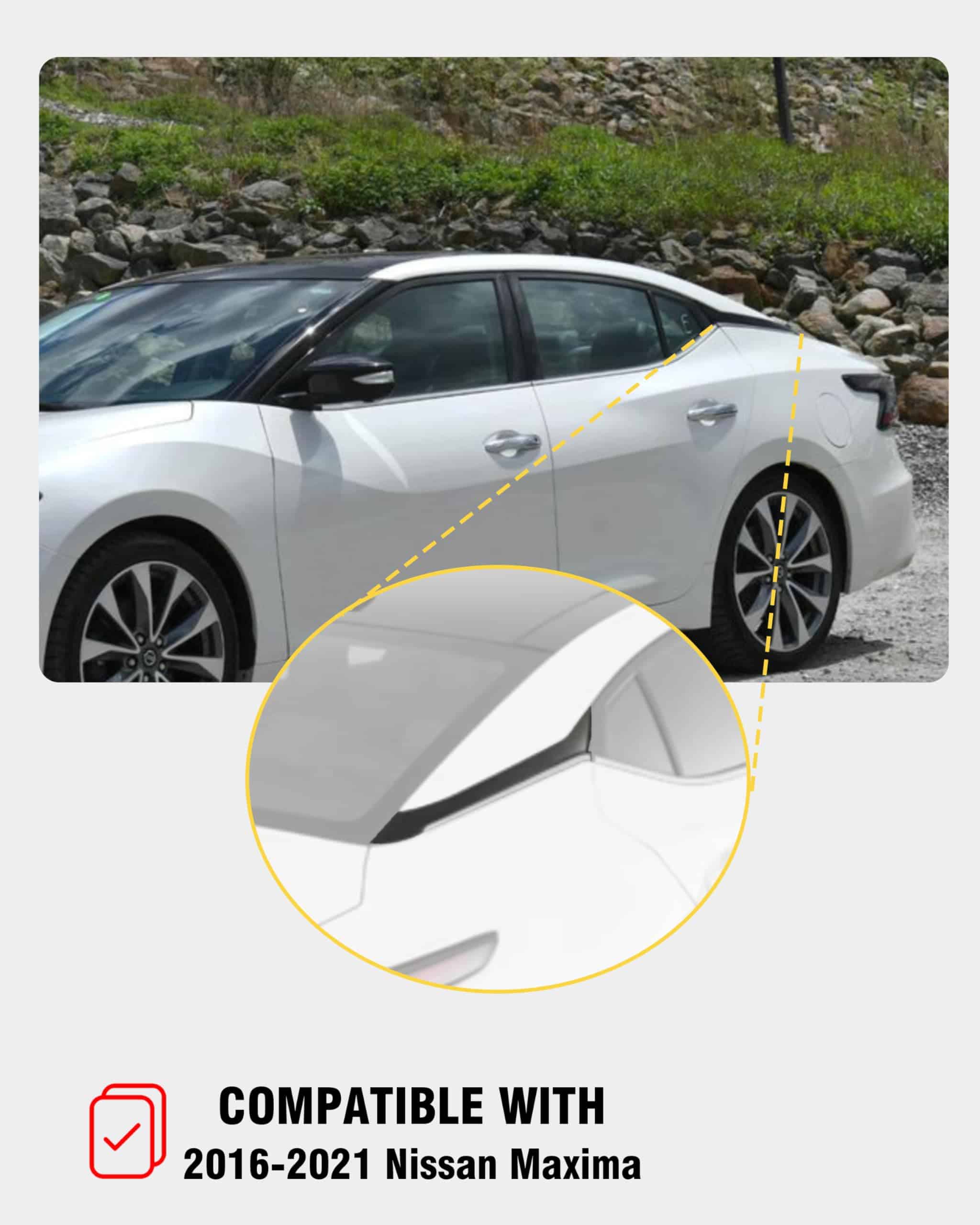 2 PCS Moldura de Moldura C del Parabrisas Ajuste para - Imagen 3