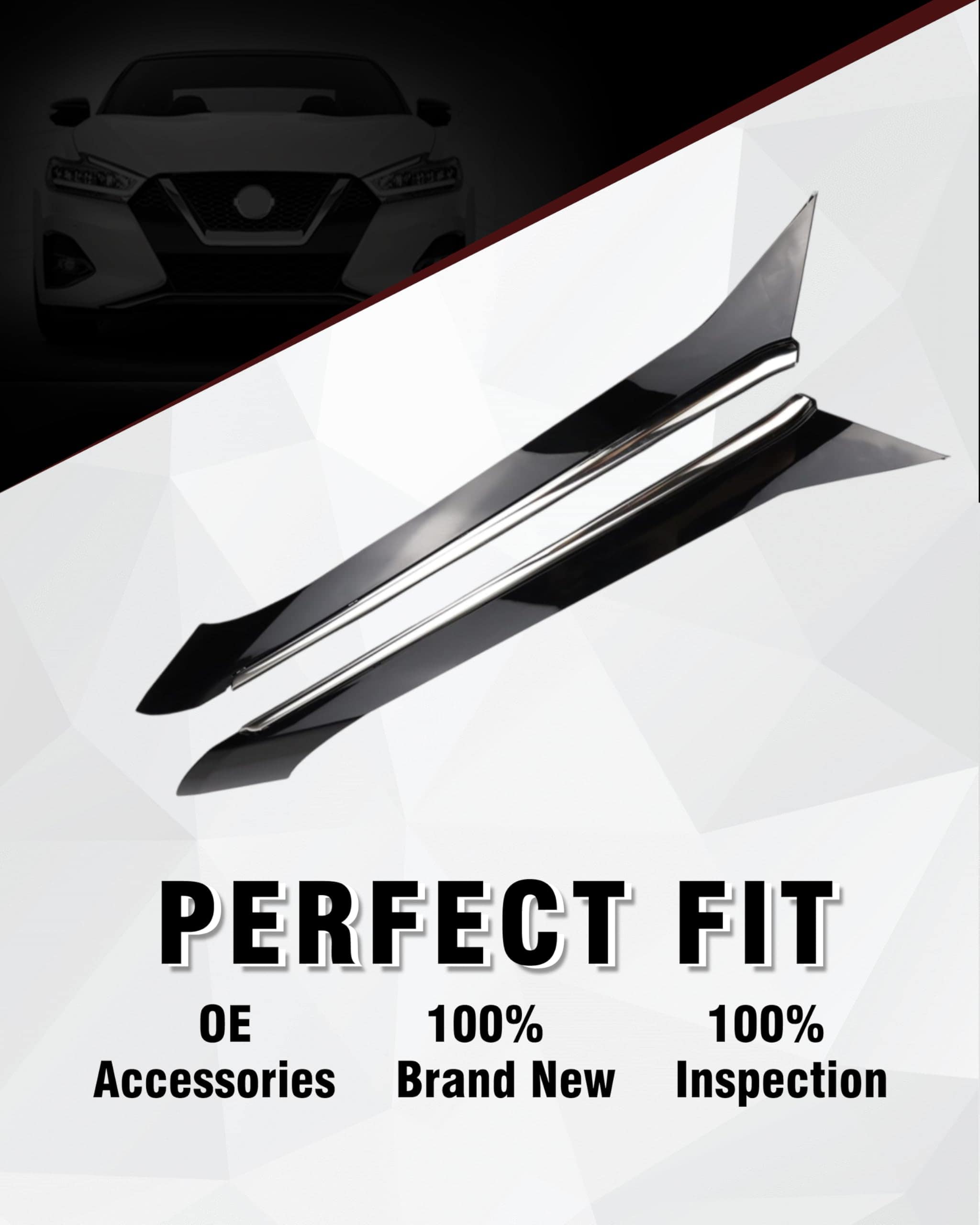 2 PCS Moldura de Moldura C del Parabrisas Ajuste para - Imagen 4