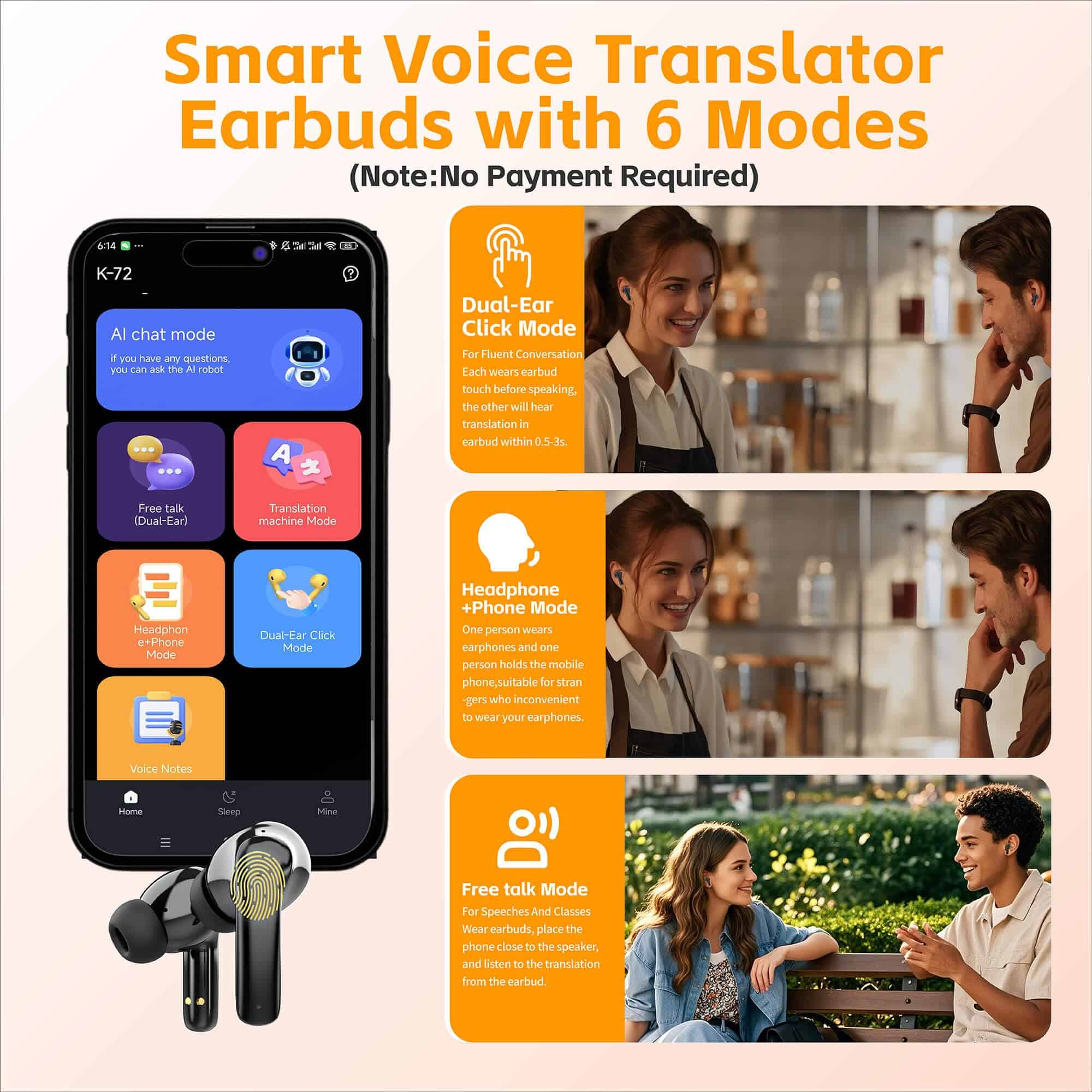 Audífonos Traductores de Idiomas con IA, Traducción - Imagen 10