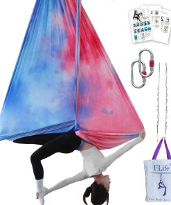 Kit de Hamaca de Yoga Aéreo F.Life - Yoga -Light Blue and Pi