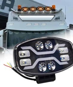 Faros LED Cuadrados de 9" para SCANIA Luz de Carretera Off