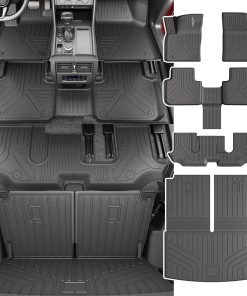 powoq Tapete de Piso de 6 y 7 Asientos Compatible con