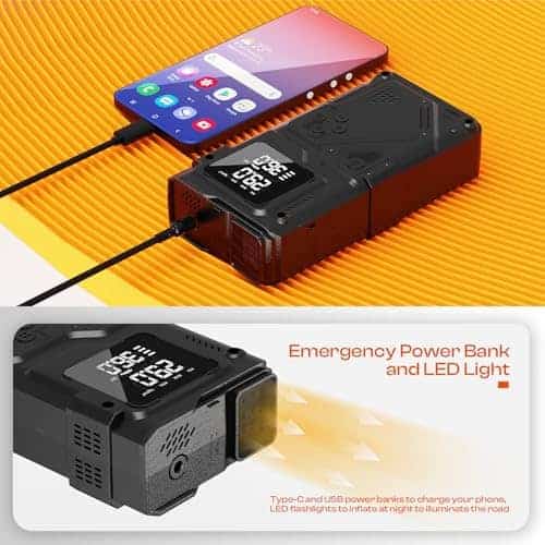 Arrancador de Batería de Coche con Compresor de Aire - - Imagen 5