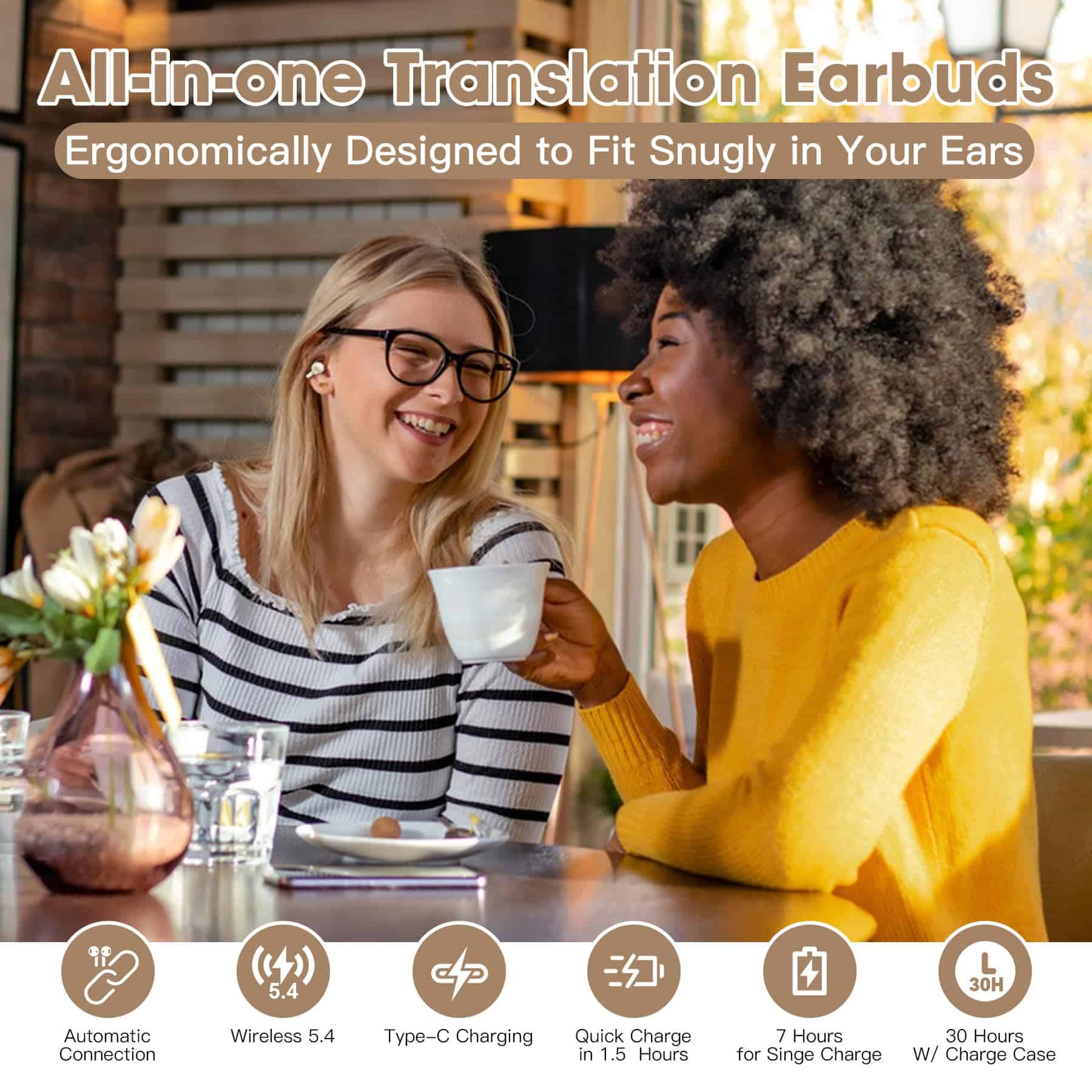 Yukee Auriculares de Traducción AI en Tiempo Real con - Imagen 8