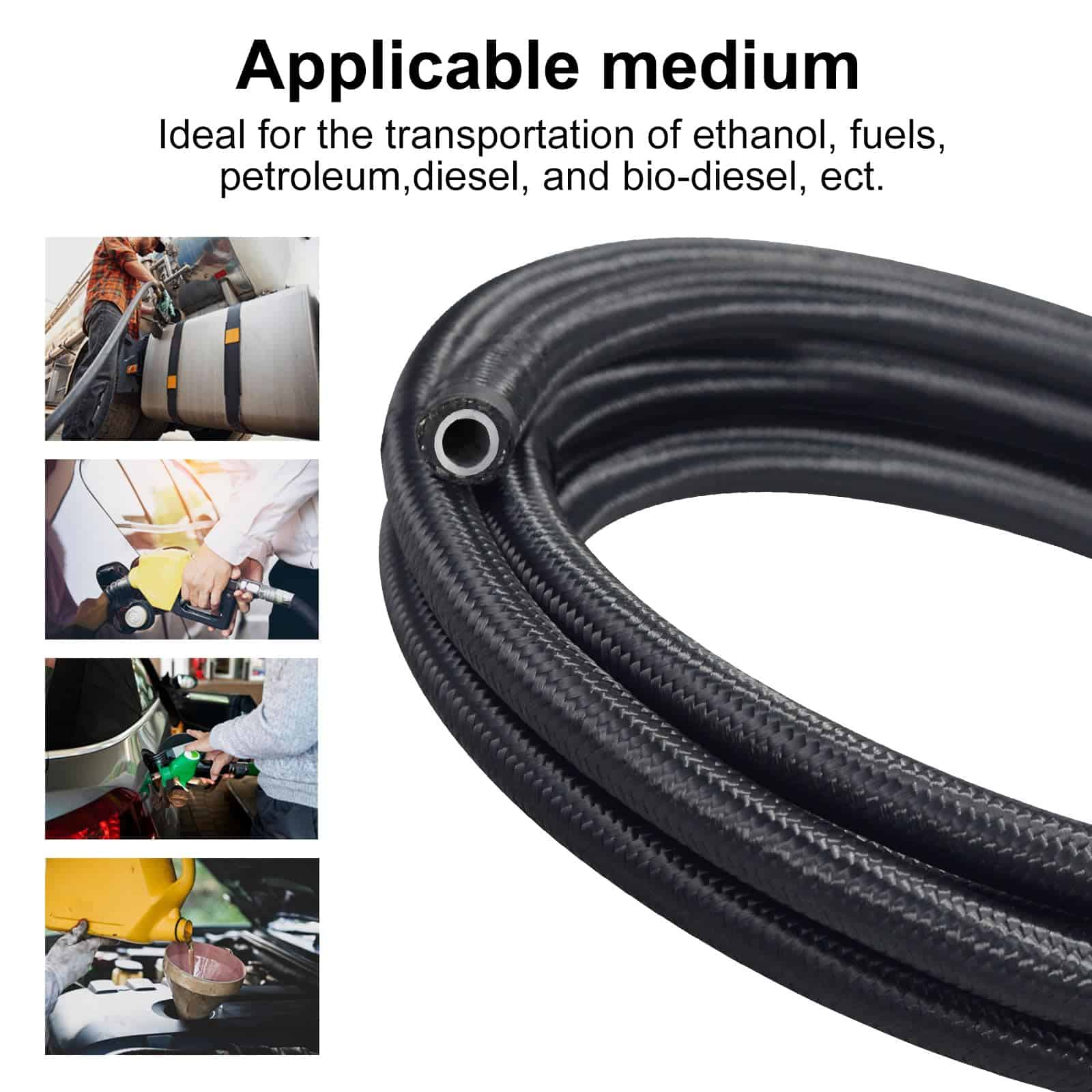 Manguera de Combustible VehiMata 8AN PTFE Trenzado de - Imagen 6