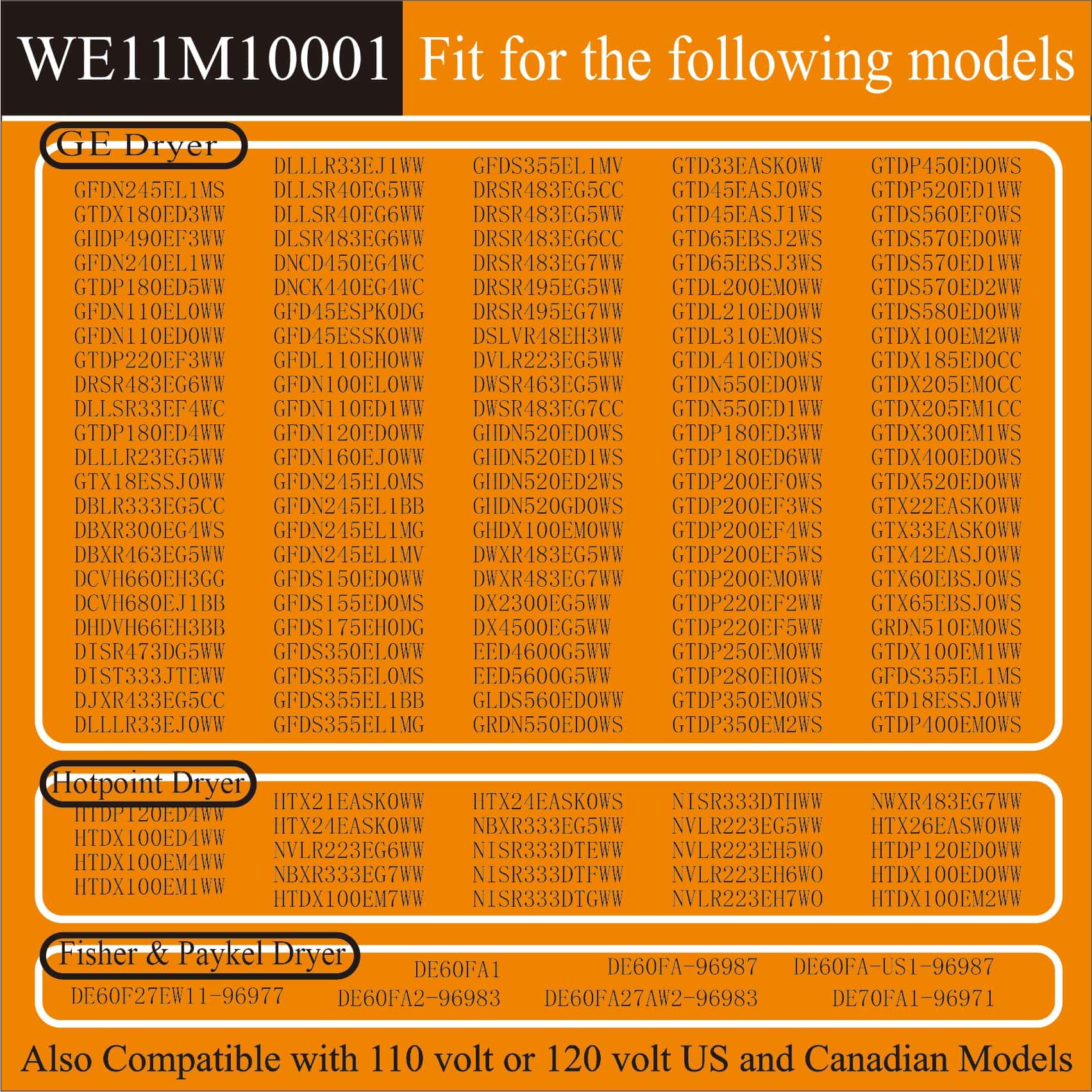 Elemento Calefactor para Secadora WE11M10001 Actualizado - Imagen 5
