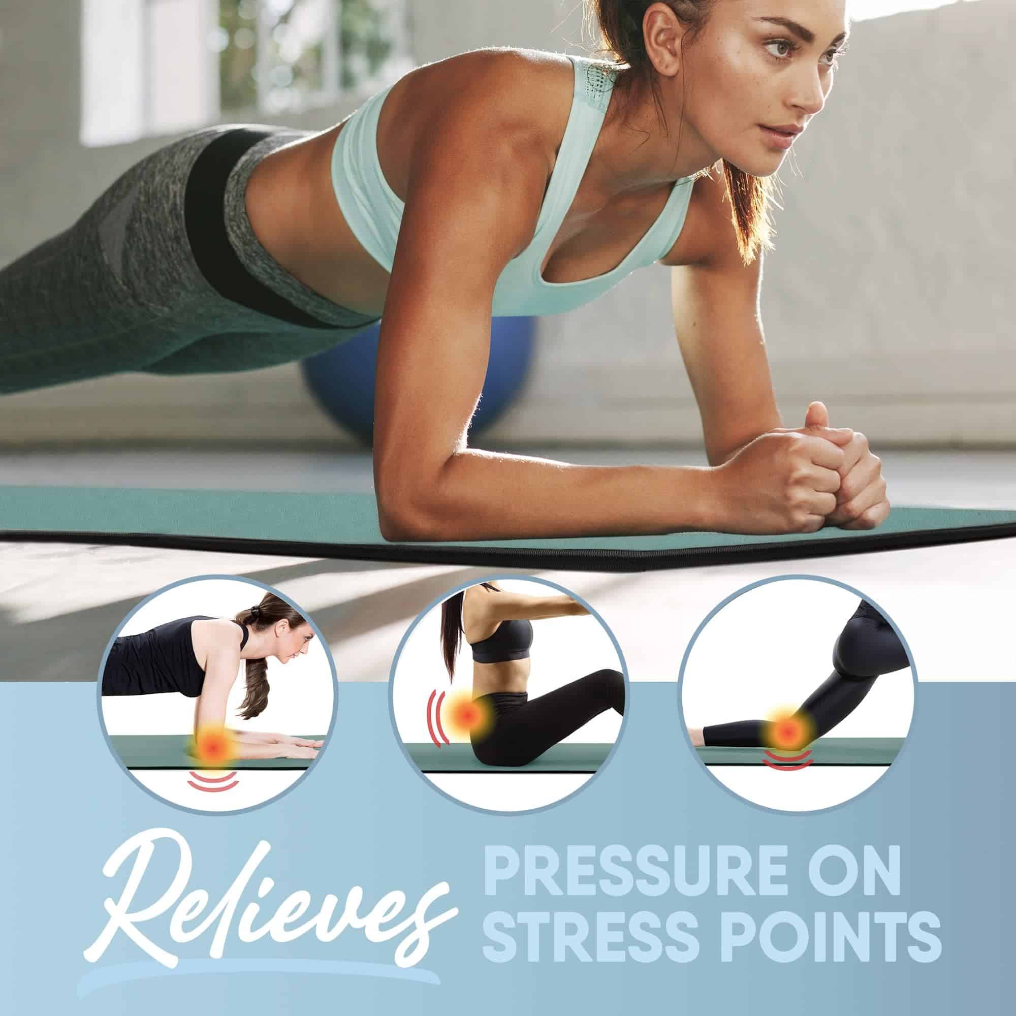 Tapete de Yoga para Fitness MICRODRY Deluxe, Extra Grueso y - Imagen 5