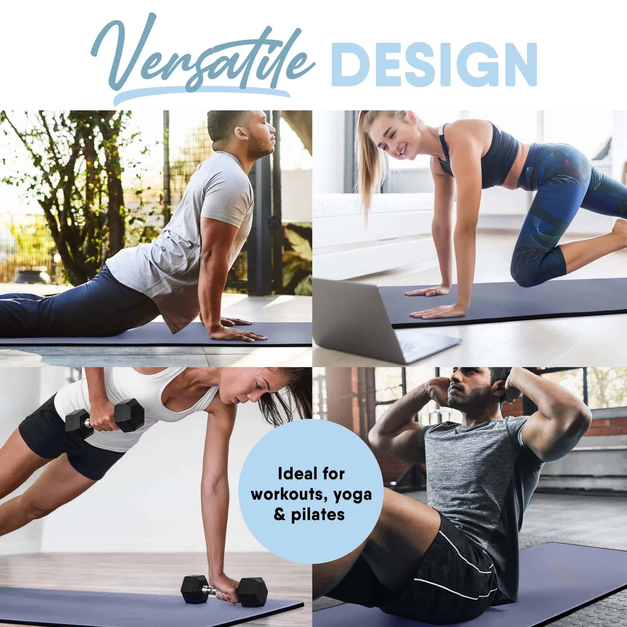 Tapete de yoga de fitness de lujo MICRODRY, extra grueso y - Imagen 7