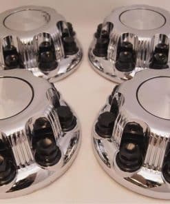 4PCS Tapas centrales de rueda cromadas de 8 pernos