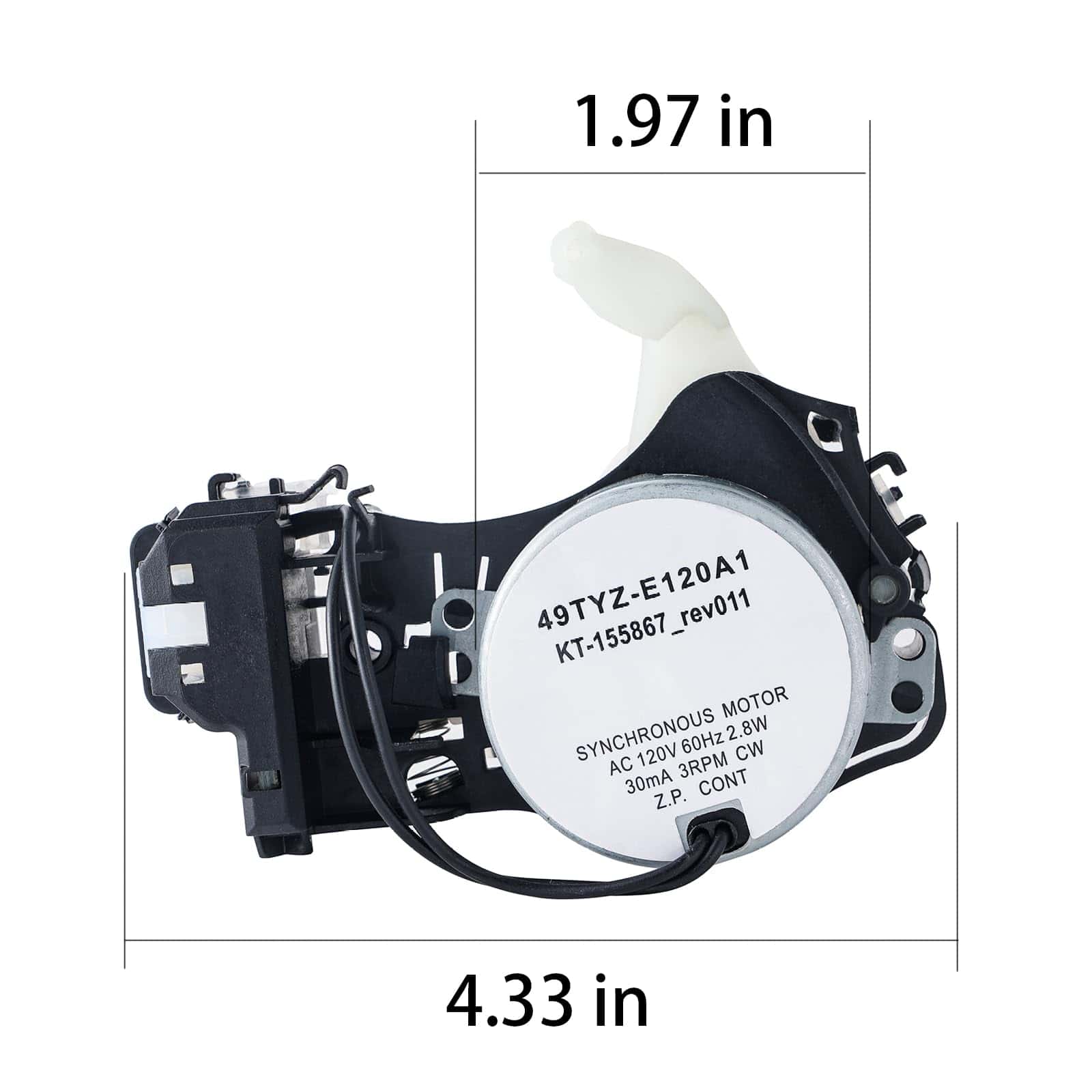 Actuador de cambio de lavadora para Whirl-pool WTW5000DW3, - Imagen 3