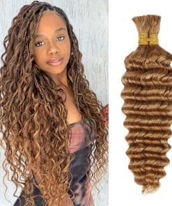 Cabello Rizado Profundo Honey Human Trenzado Cabello a