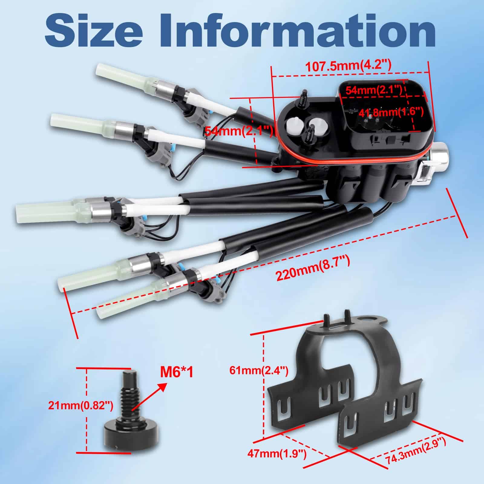 Inyector de Combustible Spider 6 Cilindros con Soporte para - Imagen 4