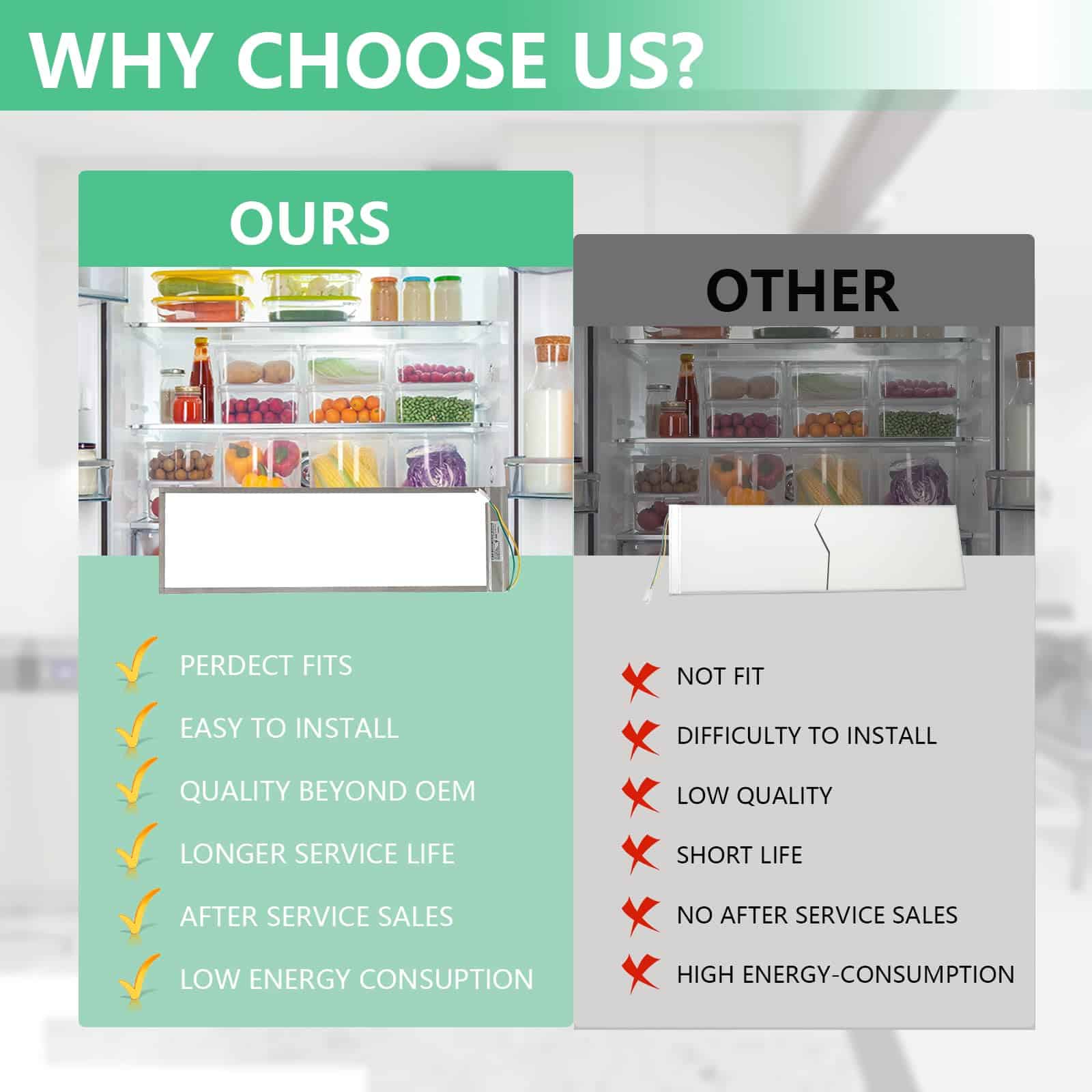 Ensamblaje de luz LED W11048980 W11470191 para refrigerador - Imagen 7