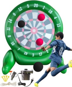 Juego de Dardos Gigantes Inflables Verdes de 6.4 pies de