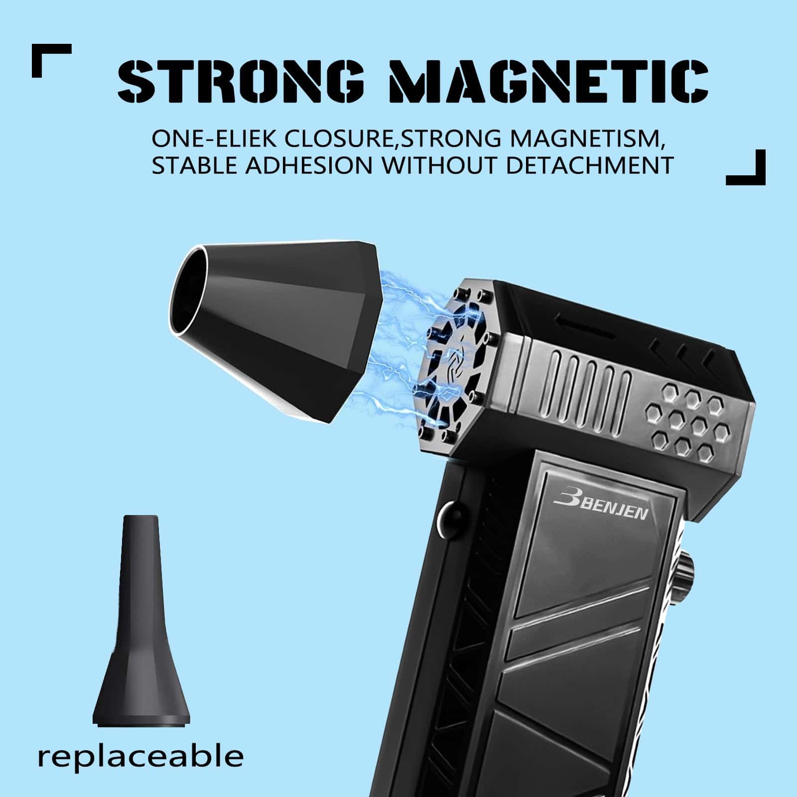 BENJEN Compressed Air Duster-150000RPM Electric Air Duster - Imagen 6