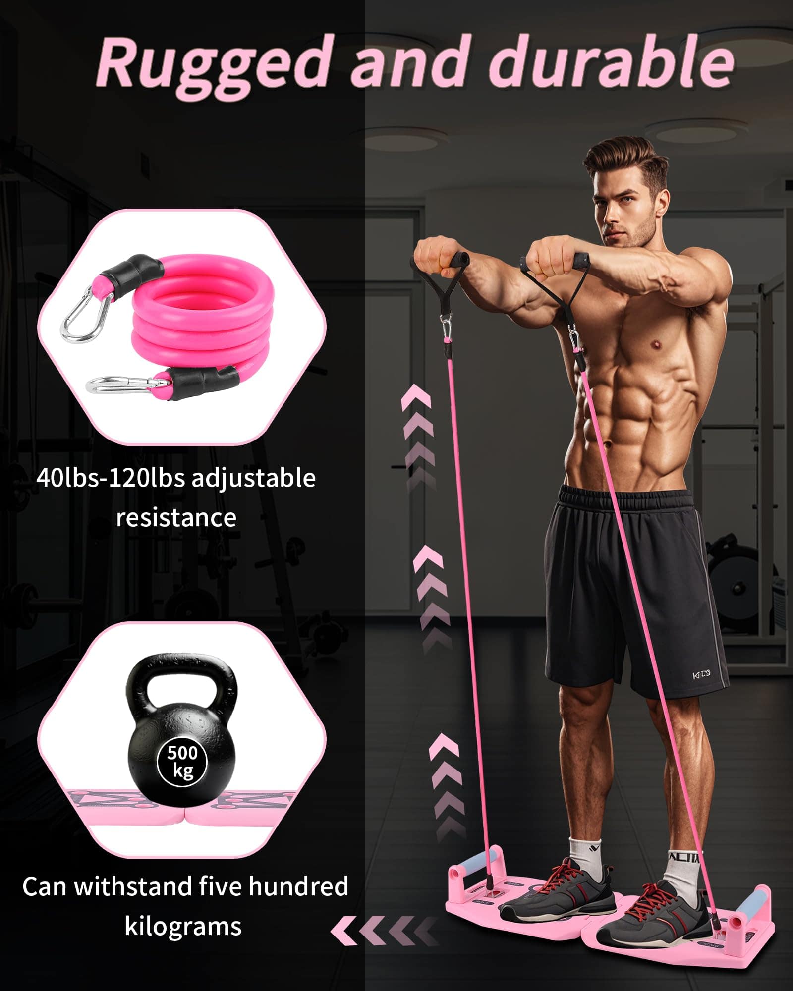 Tablero de Ejercicio LAKXSF para Gimnasio en Casa, Juego de - Imagen 5