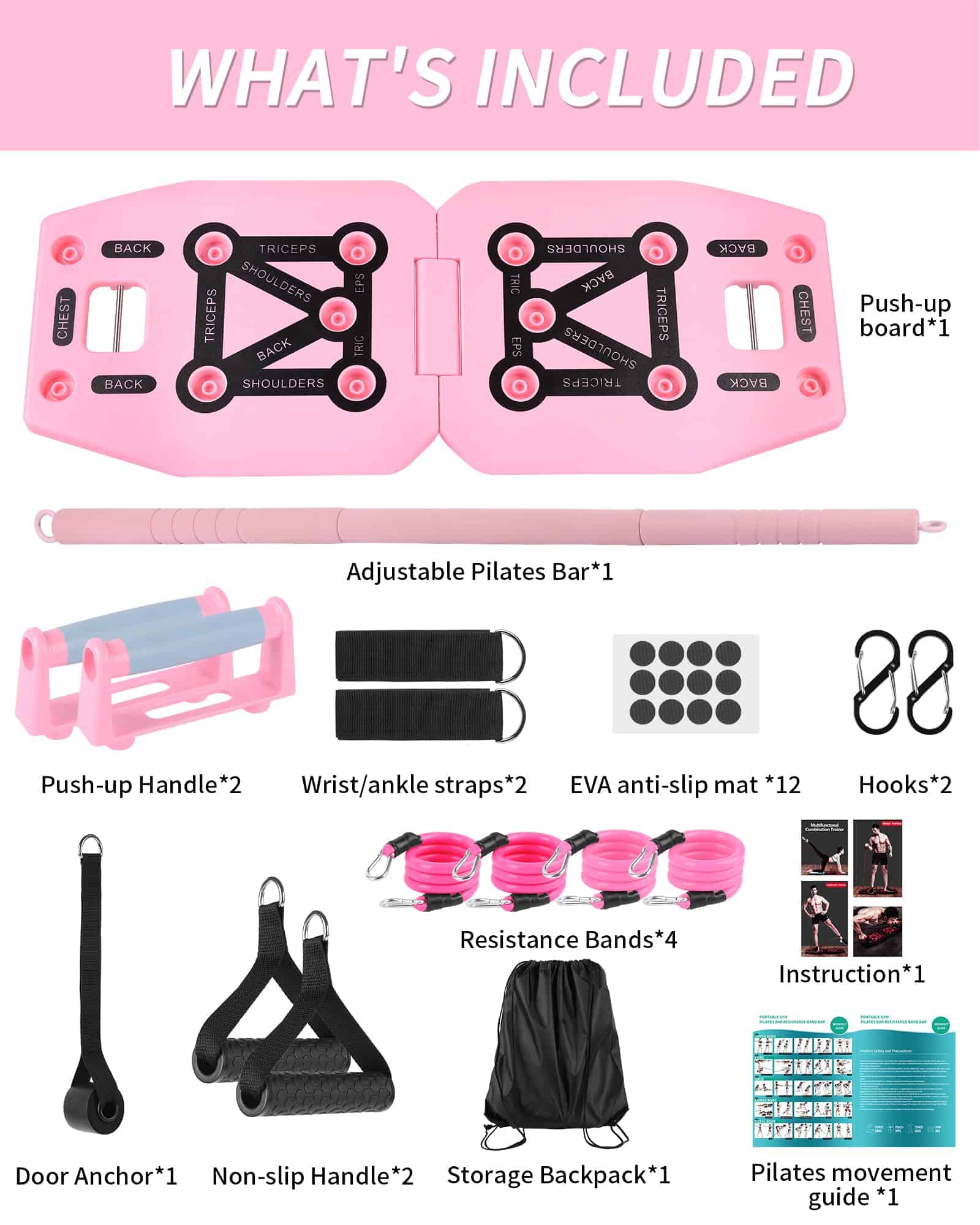 Tablero de Ejercicio LAKXSF para Gimnasio en Casa, Juego de - Imagen 7