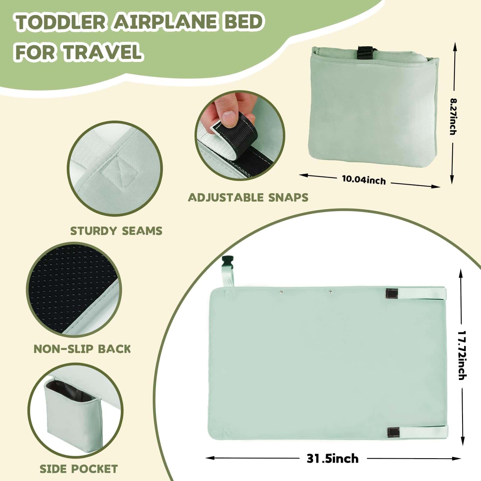 Cama de avión para niños Trekbabe con manta, -Con Manta - Ve - Imagen 6