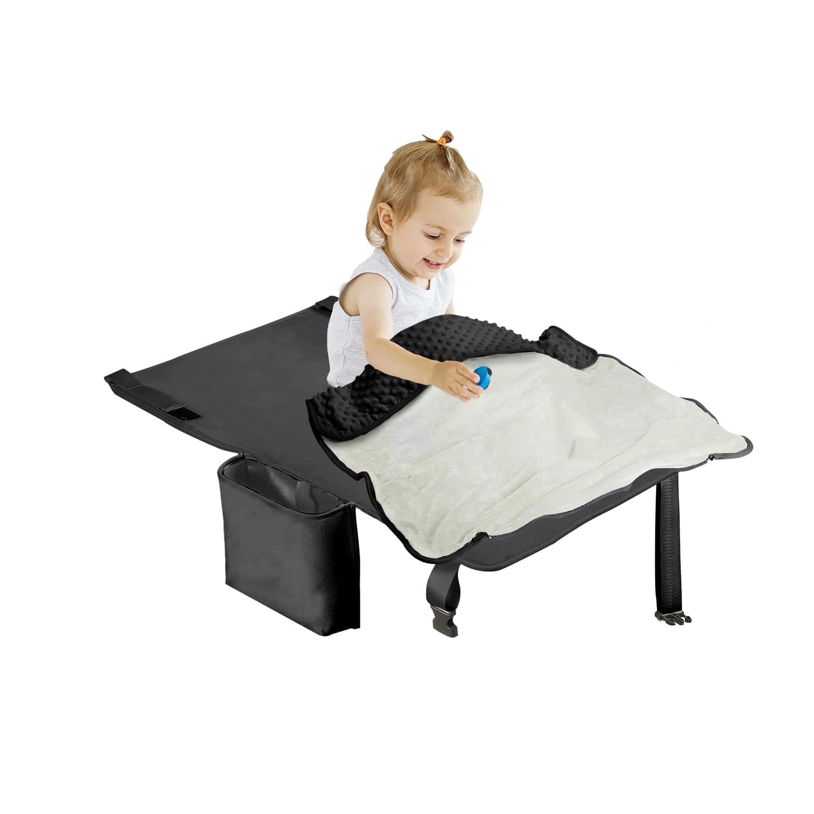 Cama de Avión para Niños Trekbabe con Manta, -Negro con Mant