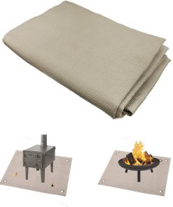 AWISEFULL Tapete para fogatas a prueba de fuego para estufa