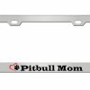 Marco de placa de licencia de metal estilo Pitbull Mom para