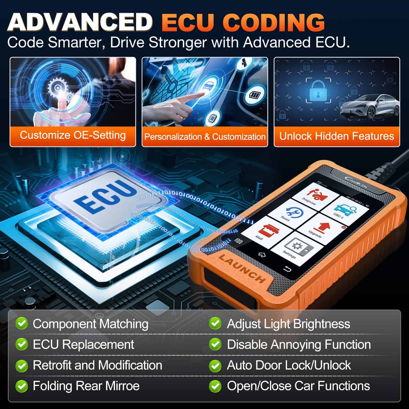 Lector de códigos OBDII LAUNCH Creader Elite para Vehículos - Imagen 5