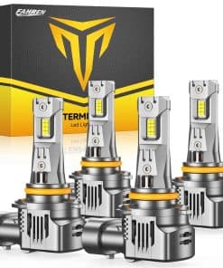 Combo de bombillas FAHREN mejoradas 9005 9006, 80,000LM