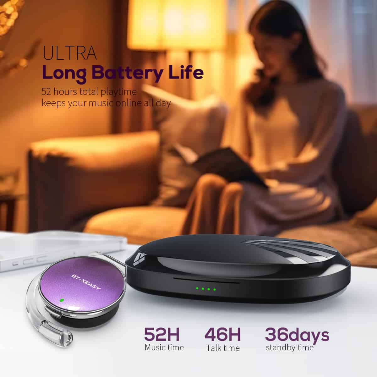 Audífonos Inalámbricos BEVCEFCC con Gancho para la Oreja, - Imagen 3