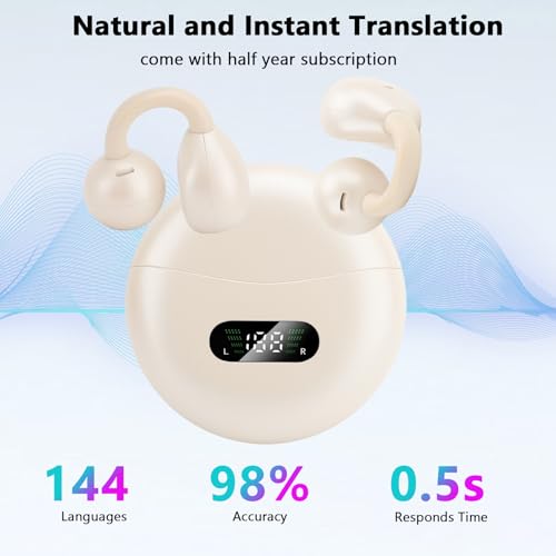 Auriculares de traducción AI en tiempo real, -Blanco - Imagen 3