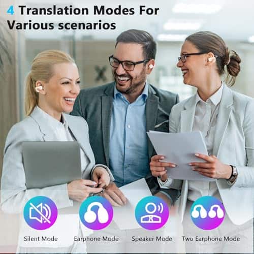Auriculares de traducción AI en tiempo real, -Blanco - Imagen 4
