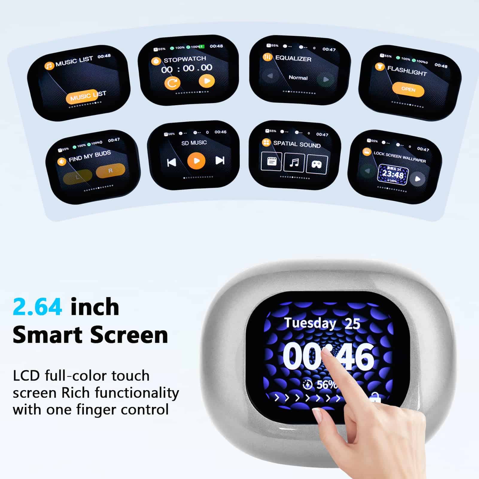 Auriculares de traducción AI en tiempo real -Plateado - Imagen 4