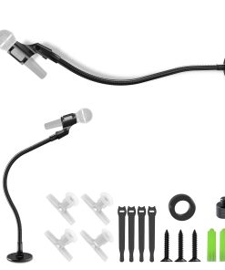 Soporte de micrófono de cuello de cisne pesado con montaje