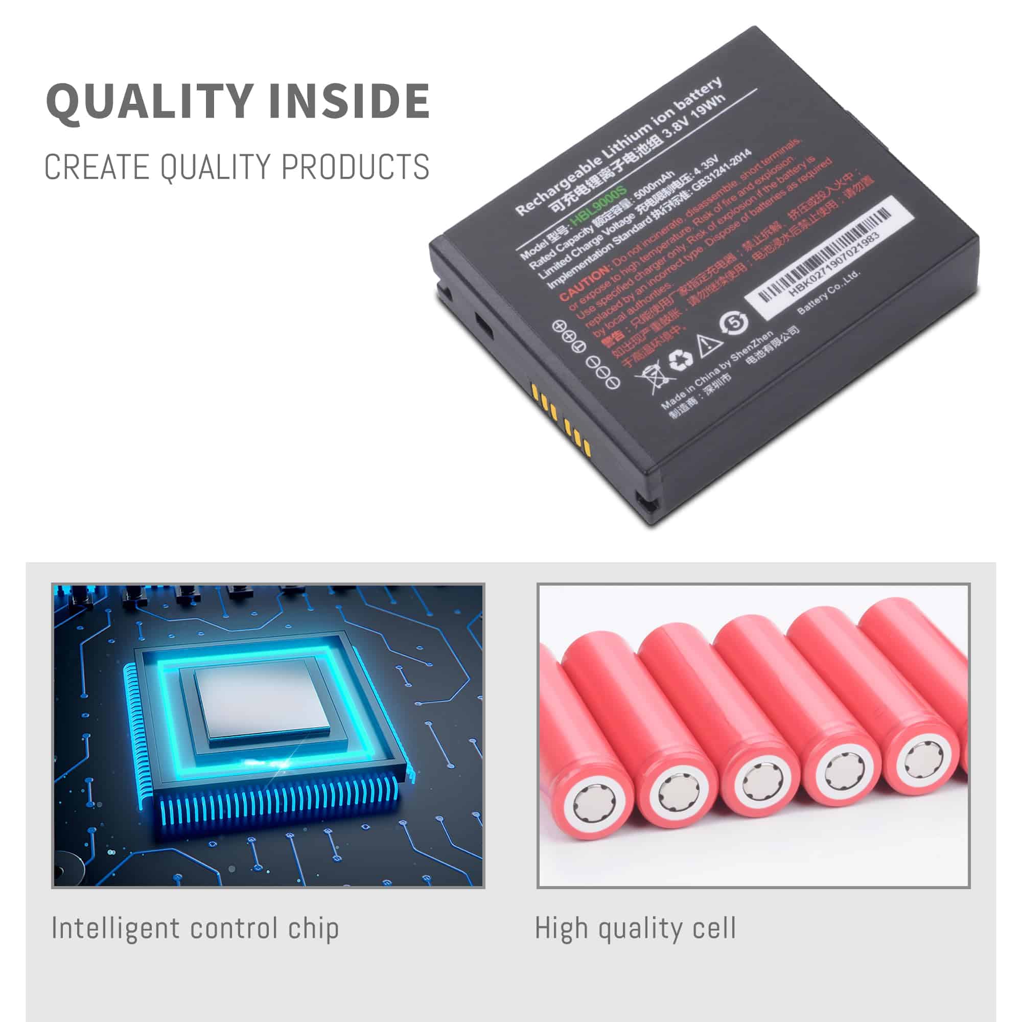 Batería HBL9000S para escáner de códigos de barras Urovo - Imagen 5