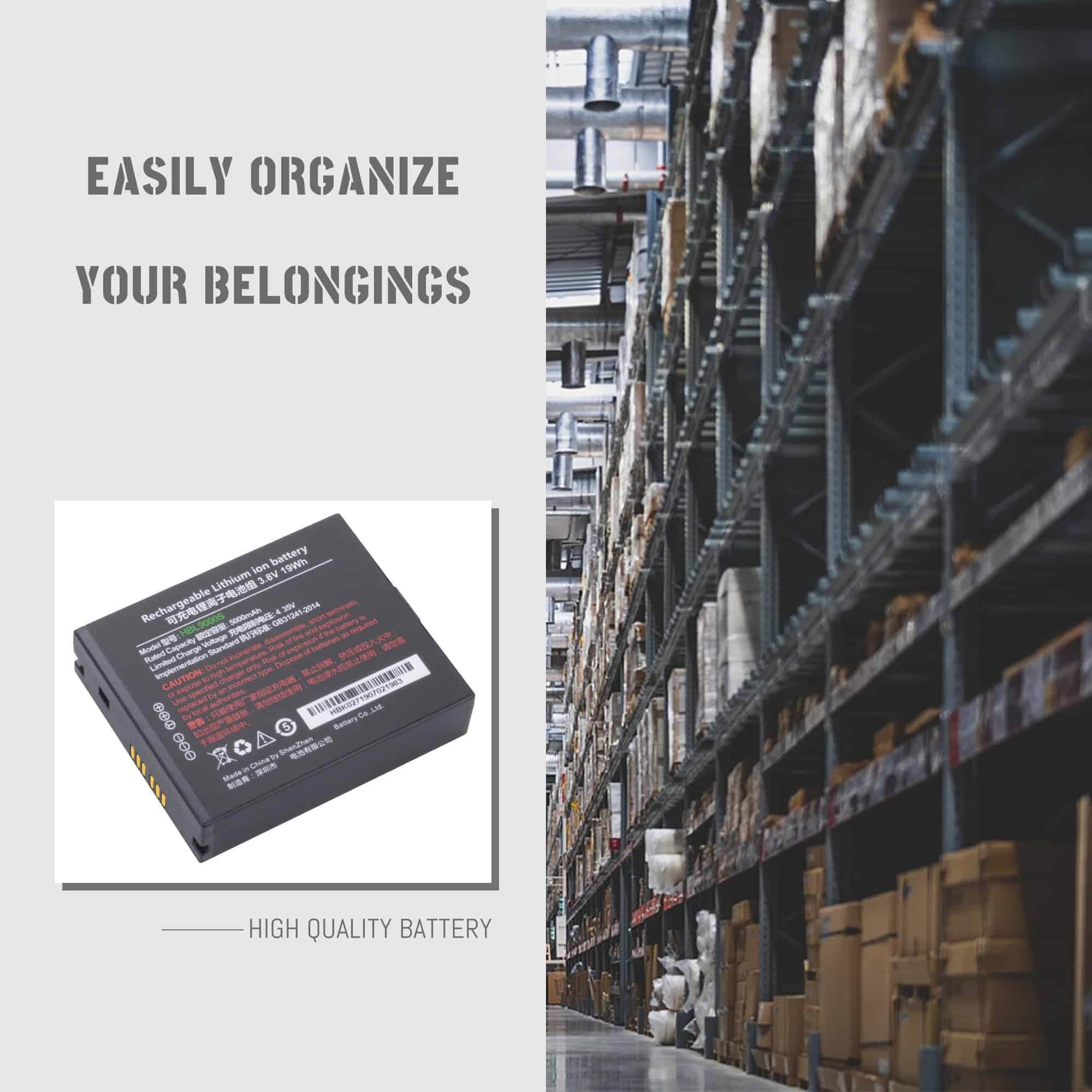 Batería HBL9000S para escáner de códigos de barras Urovo - Imagen 7