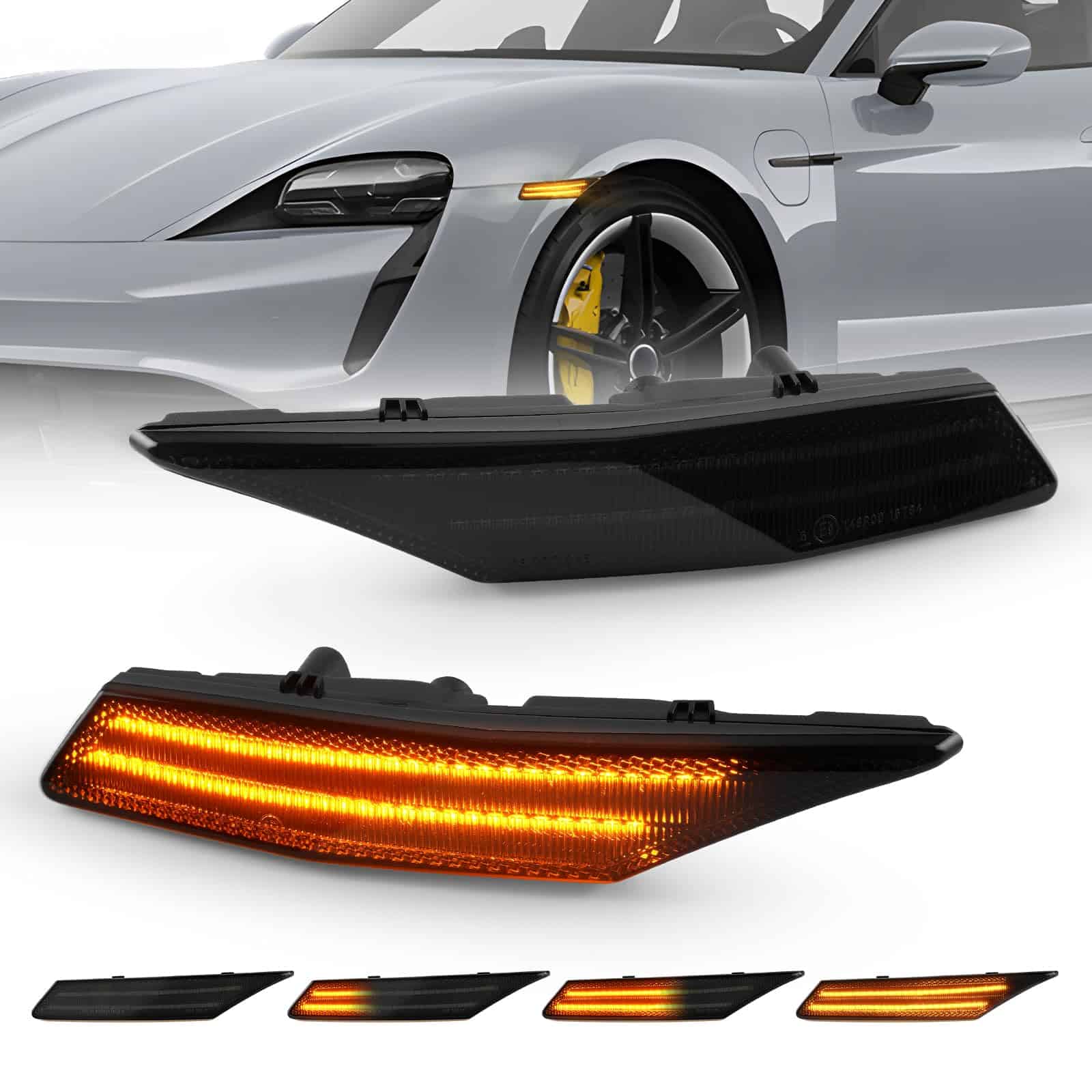 Luz intermitente lateral LED compatible con Porsche Taycan