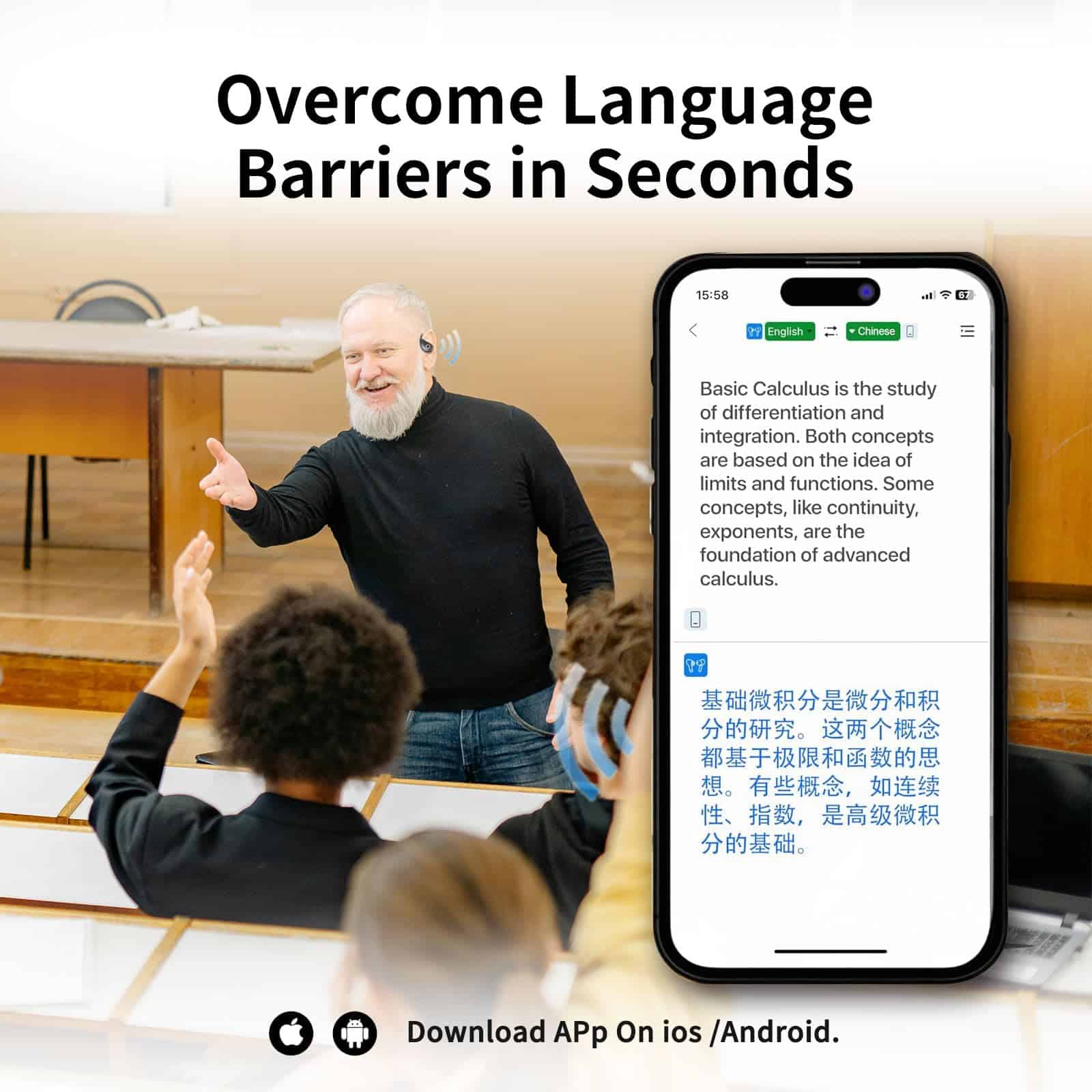 Auriculares Traductores en Tiempo Real - Traductor de - Imagen 3