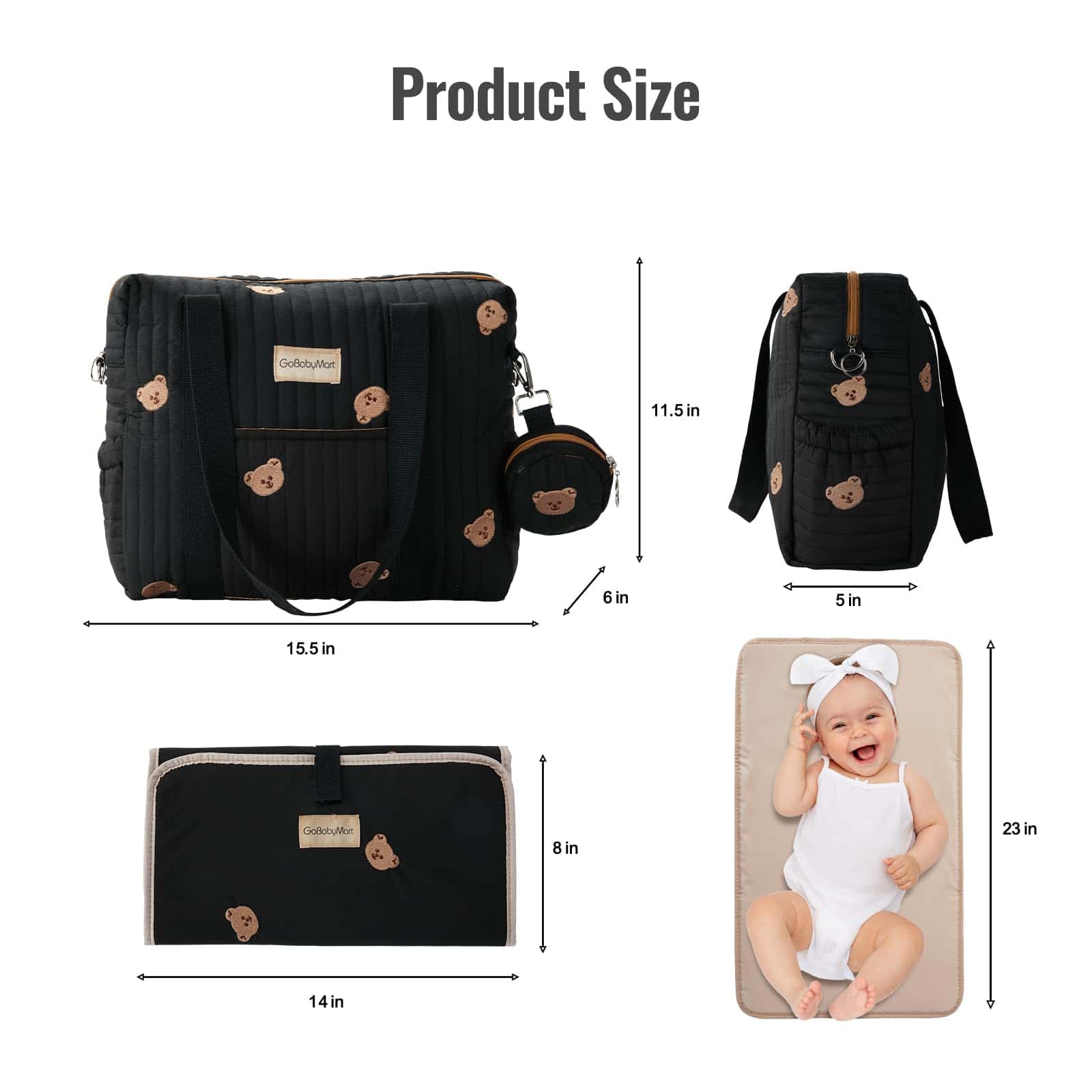 Bolso de Pañales Grande GOBABYMART, Bolso de maternidad - Imagen 9