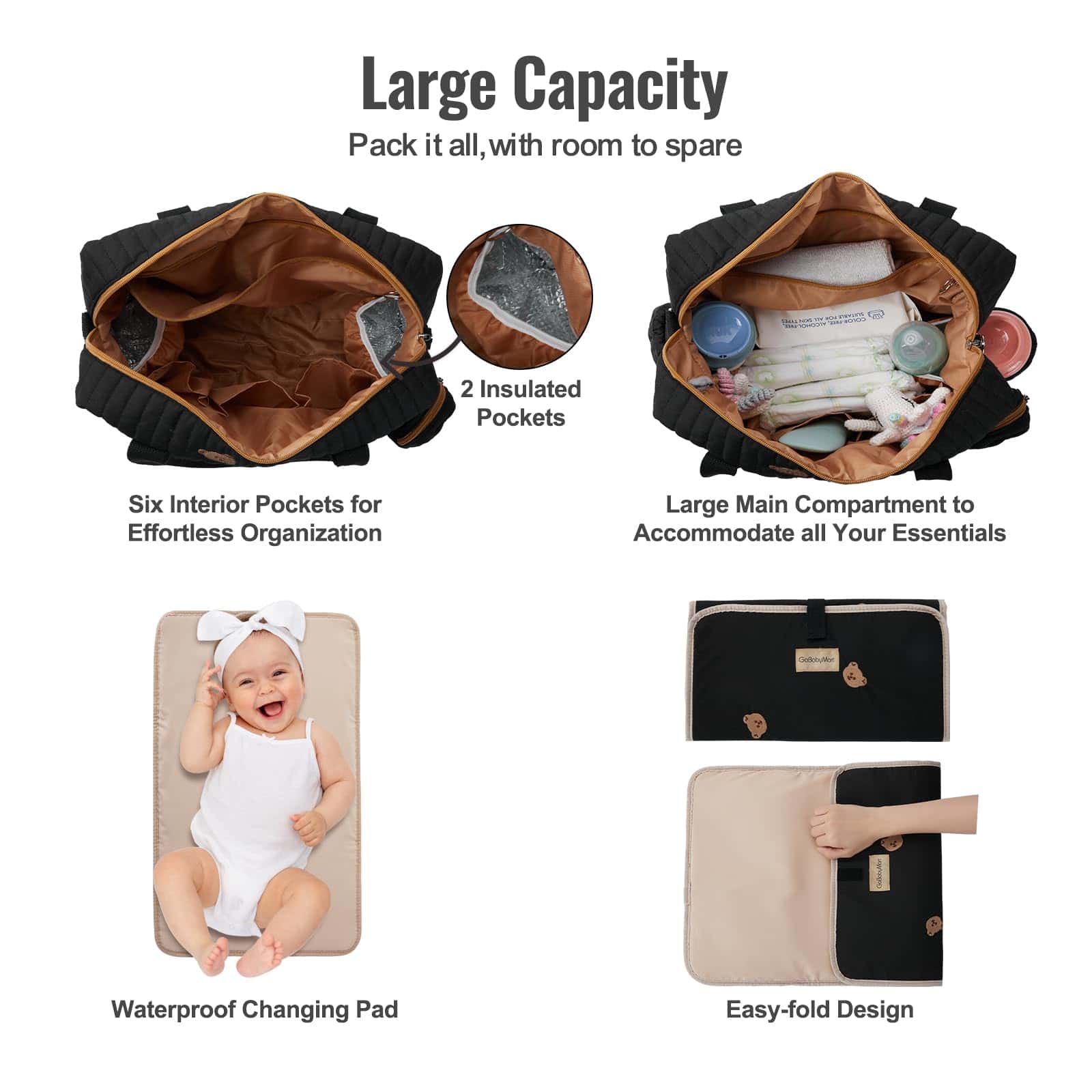 Bolso de Pañales Grande GOBABYMART, Bolso de maternidad - Imagen 5