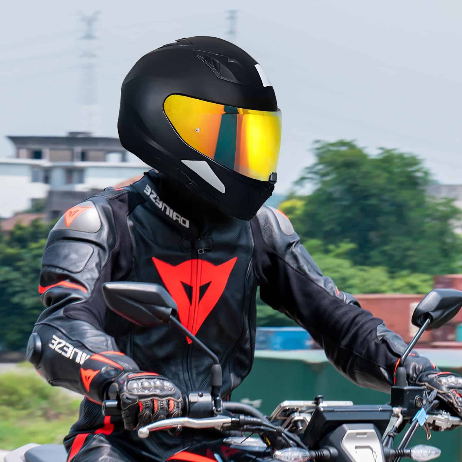 Visera de casco para motocicleta MXJ Gear Hj-31, reemplazo - Imagen 7