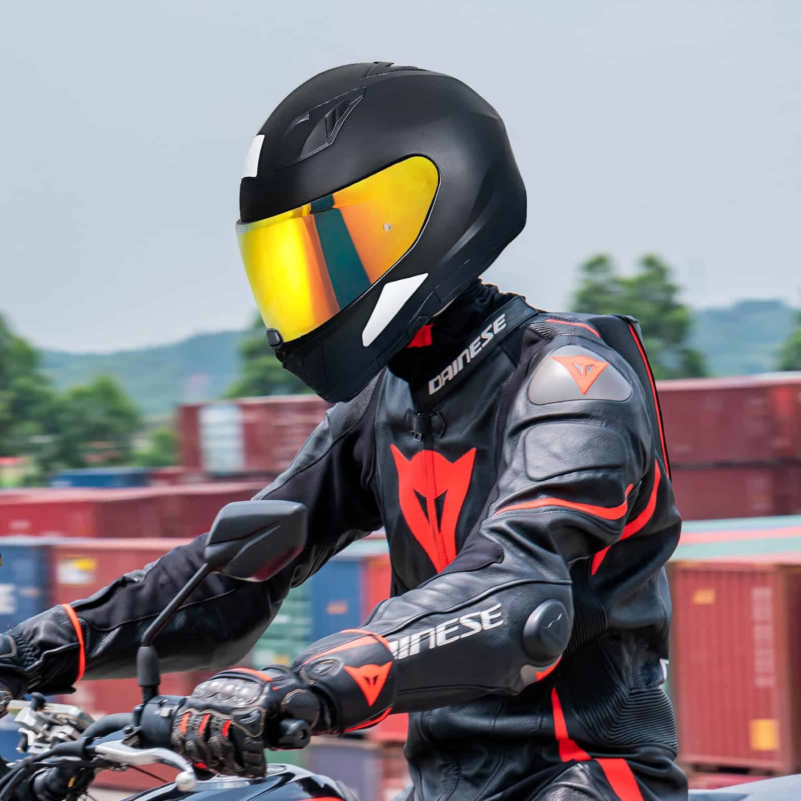 Visera de casco para motocicleta MXJ Gear Hj-31, reemplazo - Imagen 6